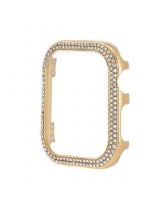 Women's Gold-Tone Alloy Bumper with Clear Crystals Compatible with Apple Watch 41mm