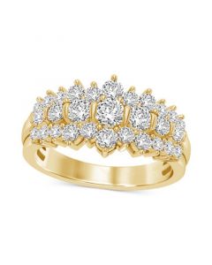 Diamond Cluster Band (1-1/2 ct. t.w.) in 14k Gold