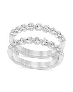 Diamond Double Row Enhancer Ring (1 ct. t.w.) in 14k White Gold