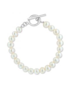 EFFY® Freshwater Pearl (7-7-1/2mm) Toggle Bracelet in Sterling Silver