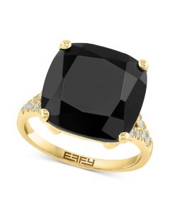 EFFY® Onyx & Diamond (1/5 ct. t.w.) Statement Ring in 14k Gold