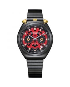 Men's Chronograph Star Wars Darth Maul Black-Tone Stainless Steel Bracelet Watch 38mm