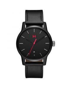 Men's Classic II Black Leather Strap Watch 44mm