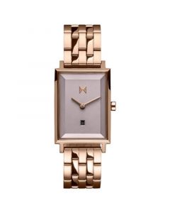 Women's Signature Square Carnation Gold-tone Stainless Steel Bracelet Watch 24mm