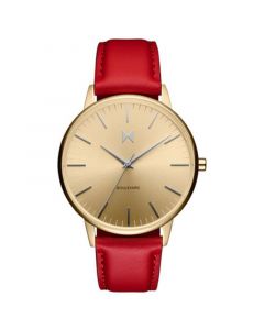 Women's Boulevard Red Leather Strap Watch 38mm