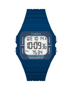 Unisex Digital Ironman Classic Silicone Blue Watch 40mm