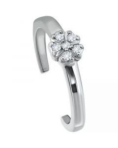 Cubic Zirconia Flower Toe Ring, Created for Macy's