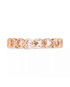 Cubic Zirconia Heart Band (Also in Lab-Created Morganite)