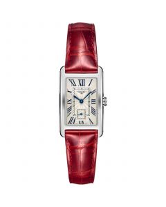 Women's Swiss DolceVita Red Leather Strap Watch 23x37mm