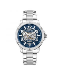 Men's Automatic Silver-Tone Stainless Steel Watch 44mm