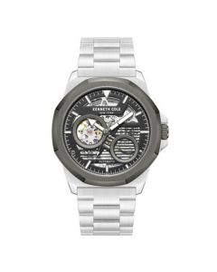 Men's Automatic Silver-Tone Stainless Steel Watch 45mm