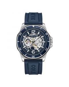 Men's Automatic Blue Silicone Watch 45mm