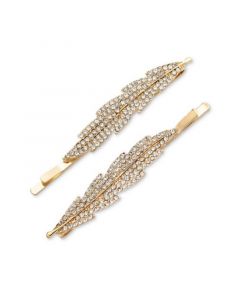 2-Pc. Gold-Tone Pavé Leaf Bobby Pin Set, Created for Macy's