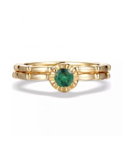 2-Pc. Set Emerald Bridal Set (1/3 ct. t.w.) in 14k Gold-Plated Sterling Silver (Also in Ruby & Sapphire)