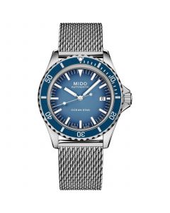 Unisex Swiss Automatic Ocean Star Tribute Stainless Steel Mesh Bracelet Watch 41mm