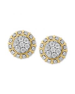 EFFY® Diamond Halo Stud Earrings (3/8 ct. t.w.) in 14k Two-Tone Gold