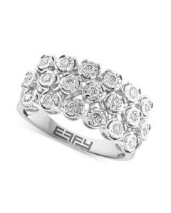 EFFY® Diamond Triple Row Openwork Ring (1/2 ct. t.w.) in 14k White Gold