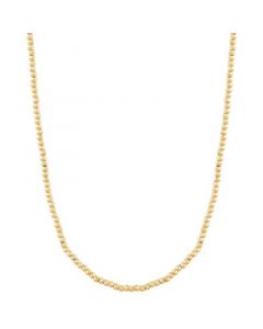 Faceted Bead 18" Collar Necklace in 10k Gold