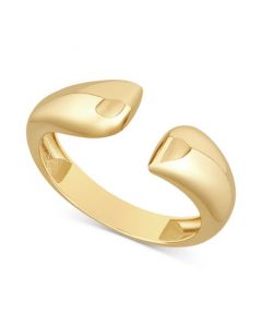 Polished Rounded Edge Cuff Ring in 10k Gold