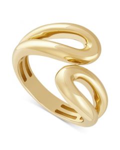 Polished Openwork Loop Bypass Ring in 10k Gold