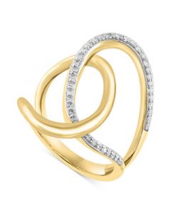 EFFY® Diamond Interlocking Swirl Statement Ring (1/4 ct. t.w.) in 14k Gold