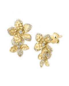 EFFY® Diamond Flower Drop Earrings (3/8 ct. t.w.) in 14k Gold