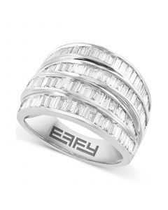 EFFY® Diamond Baguette Multirow Statement Ring (1-1/2 ct. t.w.) in 14k White Gold