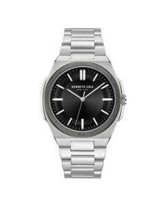 Men's Quartz Slim Silver-Tone Stainless Steel Watch 43mm