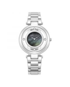 Women's Quartz Transparency Silver-Tone Stainless Steel Watch 34mm