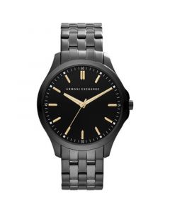 Men's Black Ion-Plated Stainless Steel Bracelet Watch 45mm AX2144