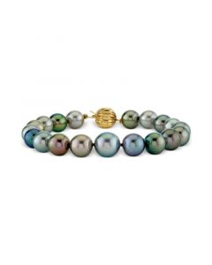 Multicolor Cultured Tahitian Pearl (9-11mm) Strand Bracelet