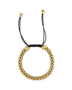 Men's Icon Cord Bracelet in Gold-Plated Stainless Steel