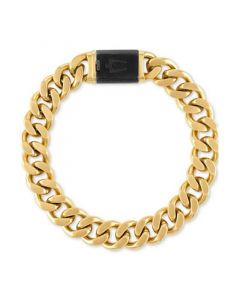 Men's Classic Curb Chain Bracelet in Gold-Plated Stainless Steel