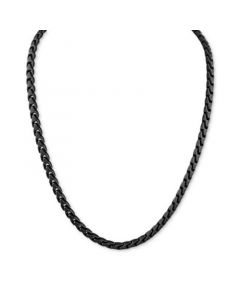 Men's Link Chain 22" Necklace in Black-Plated Stainless Steel