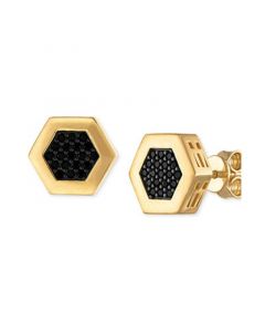 Men's Icon Black Diamond (3/8 ct. t.w.) Stud Earrings in 14k Gold