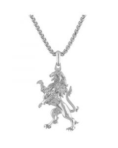 Men's Crest of Bohemia Pendant Necklace in Sterling Silver, 24" + 2" extender