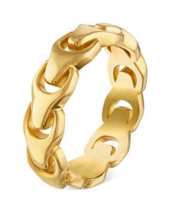 Men's Link Ring in 14k Gold