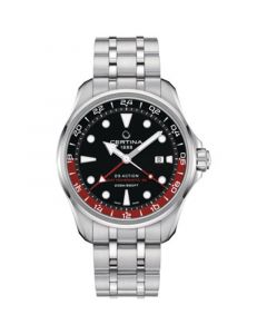 Men's Swiss Automatic DS Action GMT Stainless Steel Bracelet Watch 43mm