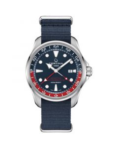 Men's Swiss Automatic DS Action GMT Blue Synthetic Strap Watch 43mm