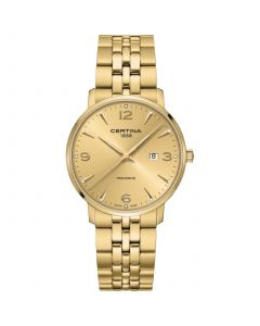 Unisex Swiss DS Caimano Gold PVD Stainless Steel Bracelet Watch 39mm