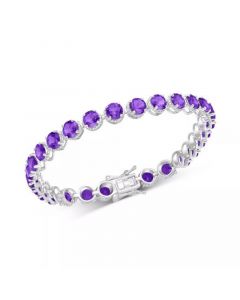 Amethyst Tennis Bracelet (12-3/4 ct. t.w.) in Sterling Silver (Also in Garnet, Sky Blue Topaz, & Citrine)