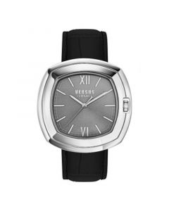 Men's Three-Hand Quartz You and Me Black Leather Strap 41mm