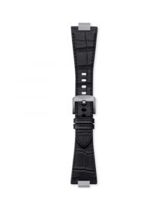 Official PRX Interchangeable Black Leather Watch Strap