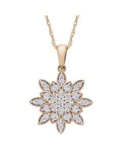 Diamond Cluster 20" Pendant Necklace (1/2 ct. t.w.) in 14k Gold, Created for Macy's