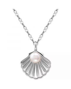 Cultured Freshwater Pearl (5mm) Shell Pendant Necklace, 16" + 2" extender, Created for Macy's