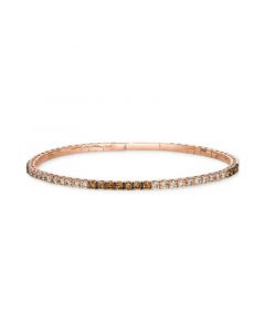 Ombré® Chocolate Ombré Diamond Skinny Bangle Bracelet (1-1/2 ct. t.w.) in 14k Rose Gold