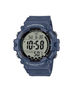 Men's Digital Quartz Blue Resin Watch 51.2mm, AE1500WH-2AV