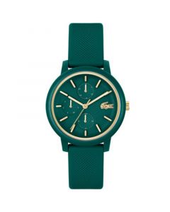 Women's L.12.12 Multi Green Silicone Strap Watch 38mm