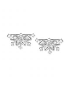 Diamond Frozen Two Elsa Snowflake Stud Earrings (1/5 ct. t.w.) in Sterling Silver