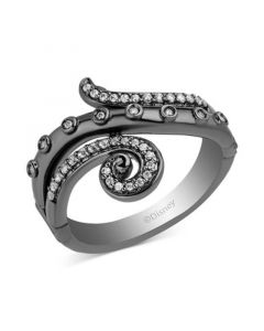 Diamond Ursula Ring (1/10 ct. t.w.) in Black Rhodium-Plated Sterling Silver